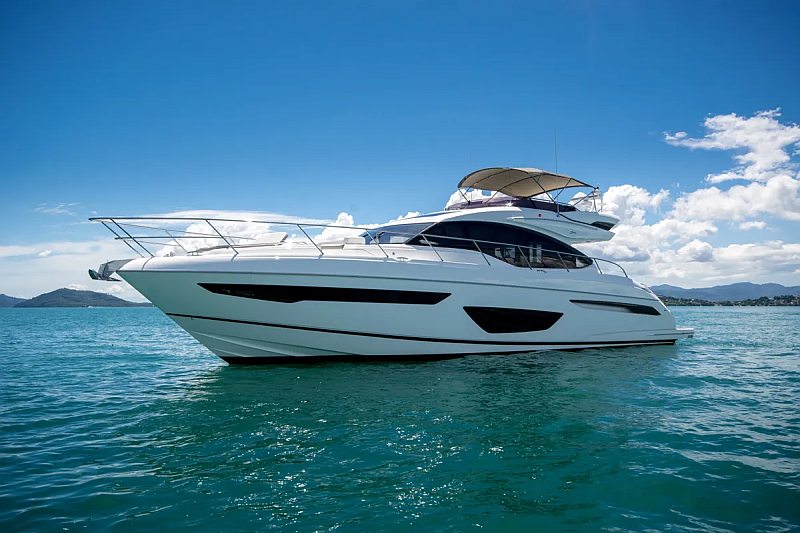 Princess S65 luxury flybridge motor yacht with three cabins in Thailand