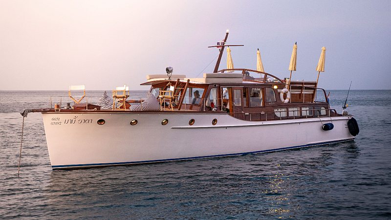 Halvorsen 500 Mami Wata classic wooden motor yacht in Thailand